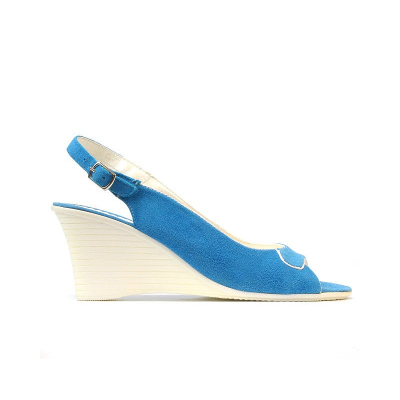 Women sandals 596 turcoaz antilopa