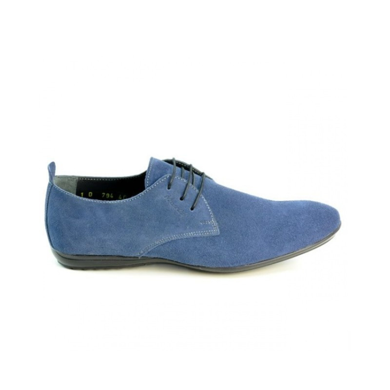 Men casual shoes 794 indigo velour