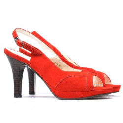 Women sandals 1052 red antilopa