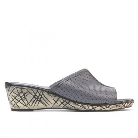 Women sandals 5004m p gray perforat