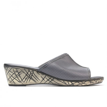 Women sandals 5004m p gray perforat