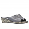 Women sandals 5004m p gray perforat
