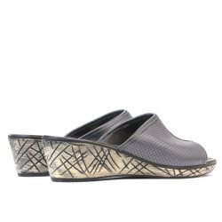 Women sandals 5004m p gray perforat