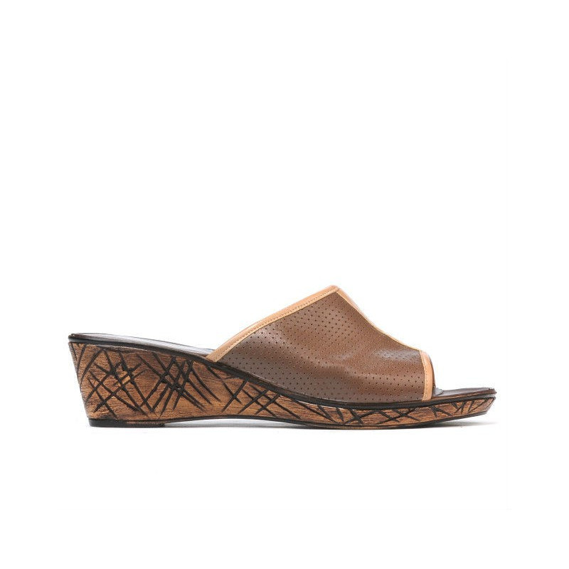 Women sandals 5004mp cappuccino perforat