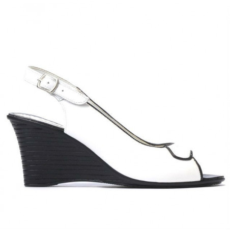 Women sandals 596 white+black