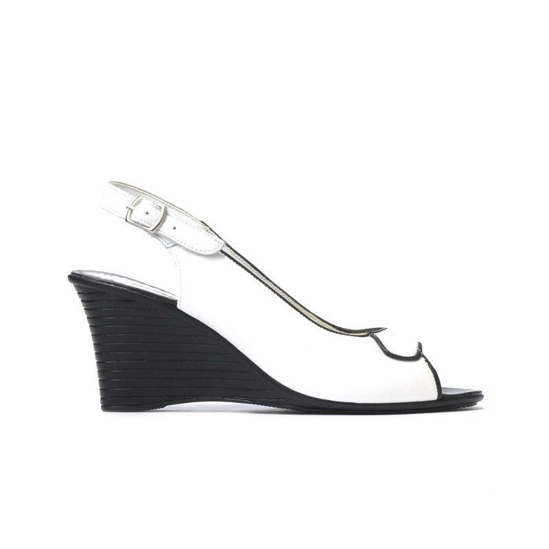 Women sandals 596 white+black