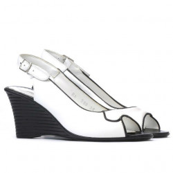 Women sandals 596 white+black