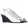 Women sandals 596 white+black