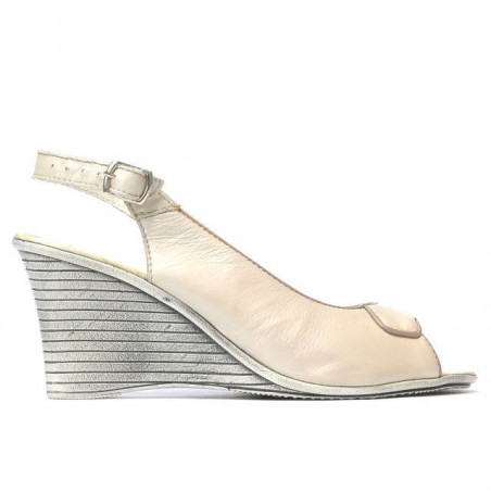 Women sandals 596 beige pearl