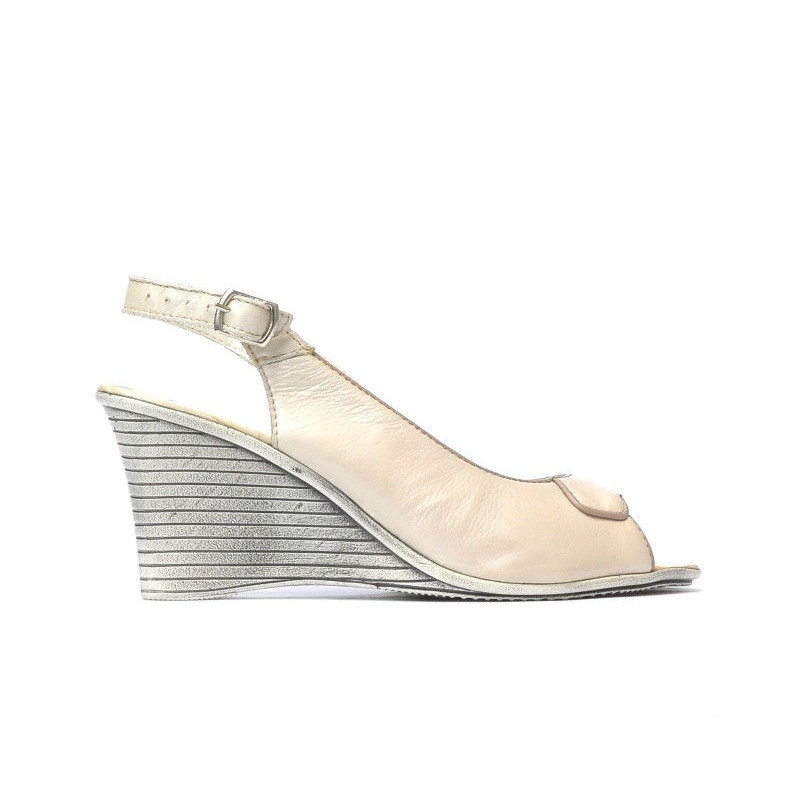 Women sandals 596 beige pearl