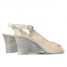 Women sandals 596 beige pearl