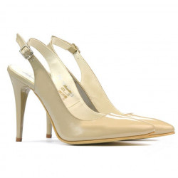 Women sandals 1235 patent beige