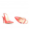 Women sandals 1235 patent red coral