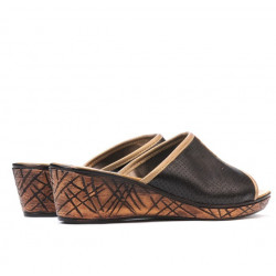 Women sandals 5004p cafe perforated