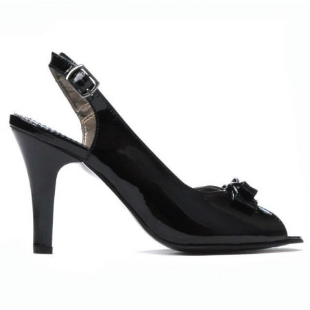 Women sandals 1224 patent black