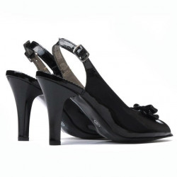 Women sandals 1224 patent black