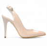 Women sandals 1235 patent ivory