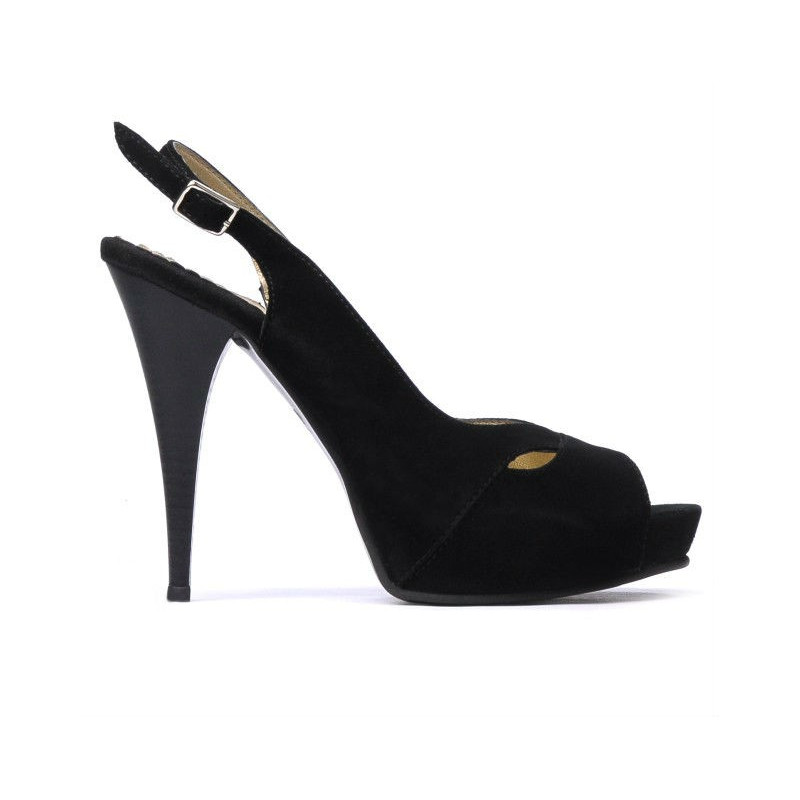 Women sandals 1080 black antilopa