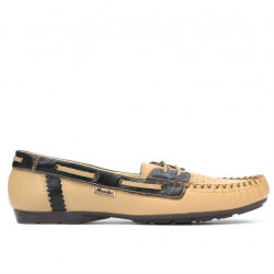 Women loafers, moccasins 620p sand+tdm