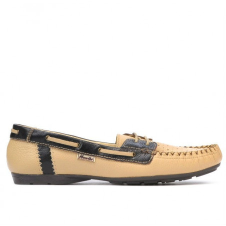 Women loafers, moccasins 620p sand+tdm