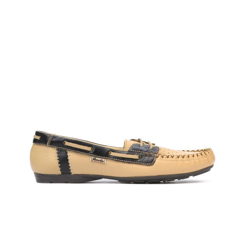 Women loafers, moccasins 620p sand+tdm