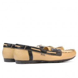 Women loafers, moccasins 620p sand+tdm