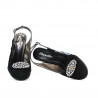 Women sandals 1077 black antilopa+patent black