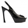 Women sandals 1215 patent black