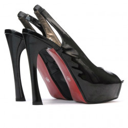 Women sandals 1215 patent black