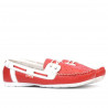 Women loafers, moccasins 620p red+white