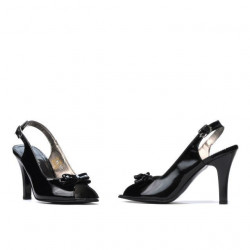 Women sandals 1224 patent black