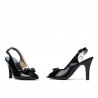 Women sandals 1224 patent black