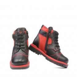 Small children boots 21c biz black+red