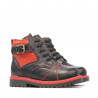 Small children boots 21c black+red