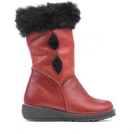 Small children knee boots 24c burgundy+black