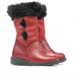 Small children knee boots 24c burgundy+black