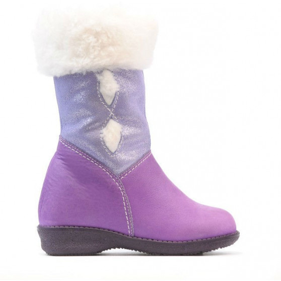 Small children knee boots 24c purple+white