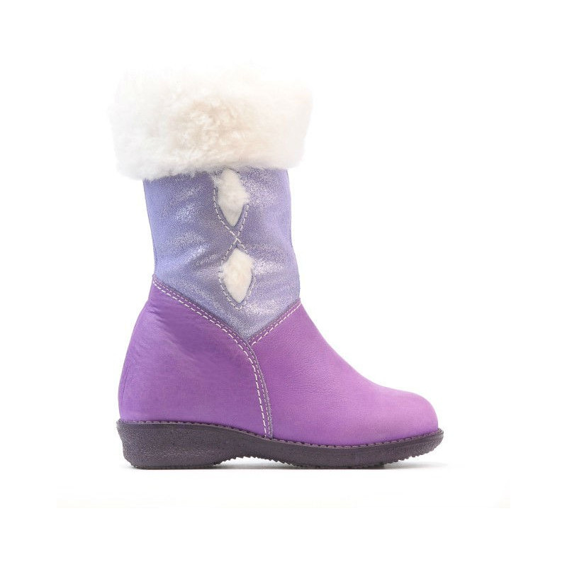 Small children knee boots 24c purple+white