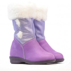 Small children knee boots 24c purple+white