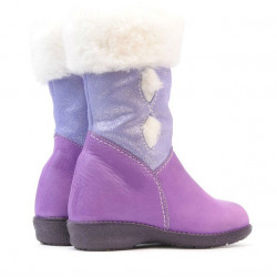 Small children knee boots 24c purple+white