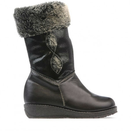 Small children knee boots 24c black combined