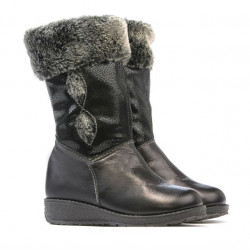 Small children knee boots 24c black combined