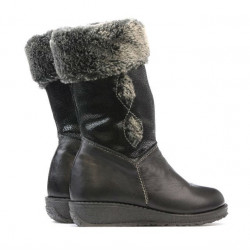 Small children knee boots 24c black combined