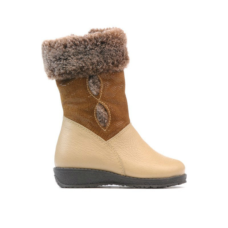 Small children knee boots 24c beige combined