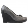 Women casual shoes 178 gray combined