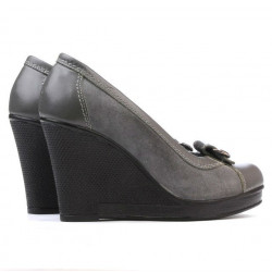 Women casual shoes 178 gray combined