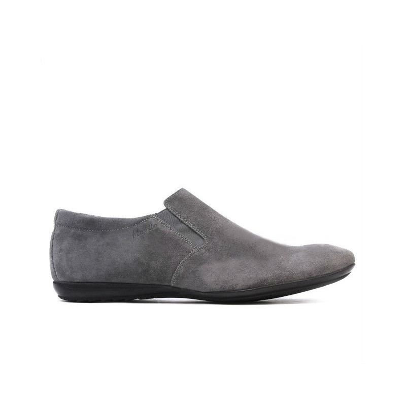 Men casual shoes 760 gray velour