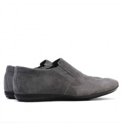 Men casual shoes 760 gray velour