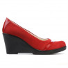 Women casual shoes 647 red velour