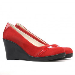 Women casual shoes 647 red velour